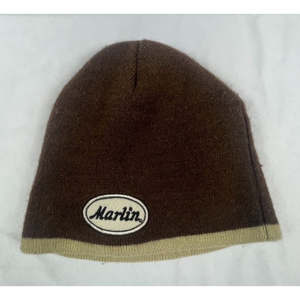 MARTIN KNIT BEANIE HAT BROWN TAN REERSIBLE STYLE INFINITY ONE SIZE WINTER CAP